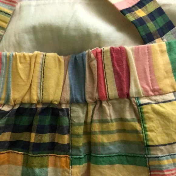 J. Crew vintage madras adjustable strap or halter tie style tank top FIRM price - Picture 6 of 11